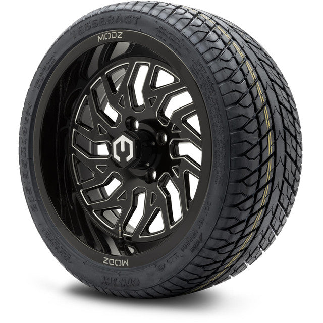 MODZ 14' Carnage Glossy Black - Tire and Wheel Combo