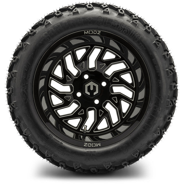 MODZ 14' Carnage Glossy Black - Tire and Wheel Combo