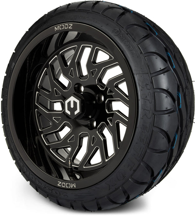 MODZ 14' Carnage Glossy Black - Tire and Wheel Combo
