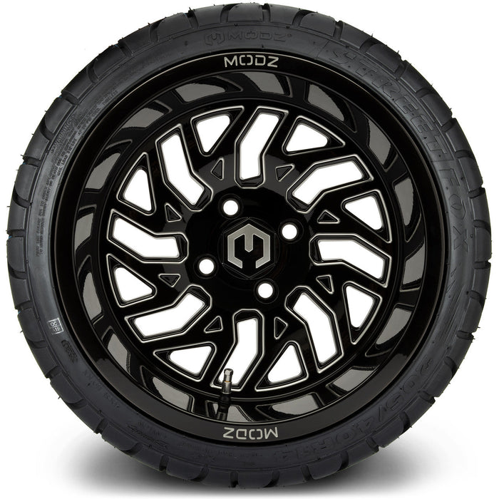 MODZ 14' Carnage Glossy Black - Tire and Wheel Combo