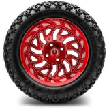 MODZ 14" Carnage Brushed Red with Ball Mill Wheels & Off-Road Tires Combo