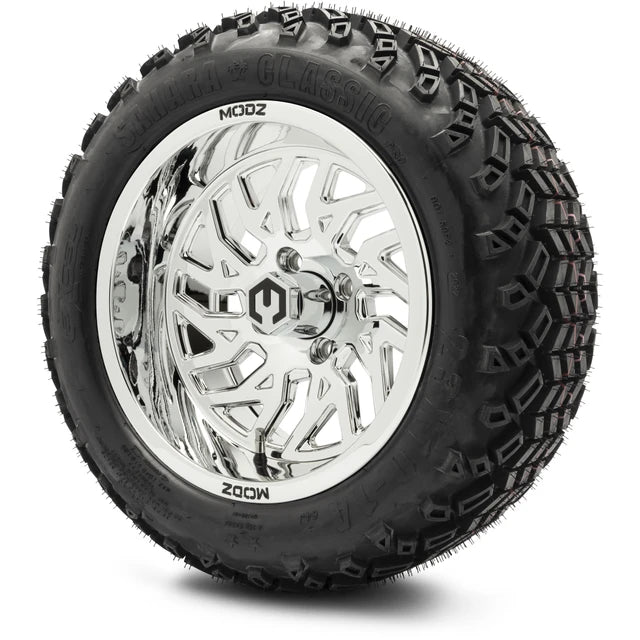 MODZ 14" Carnage Chrome Wheels & Off-Road Tires Combo