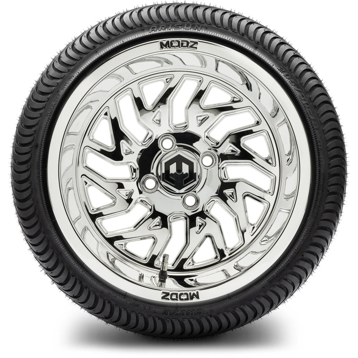 MODZ 14" Carnage Chrome Wheels & Street Tires Combo