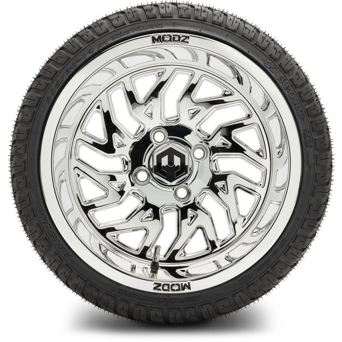 MODZ 14" Carnage Chrome Wheels & Street Tires Combo