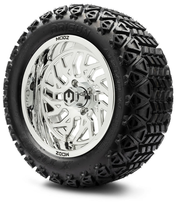 MODZ 14" Carnage Chrome Wheels & Off-Road Tires Combo