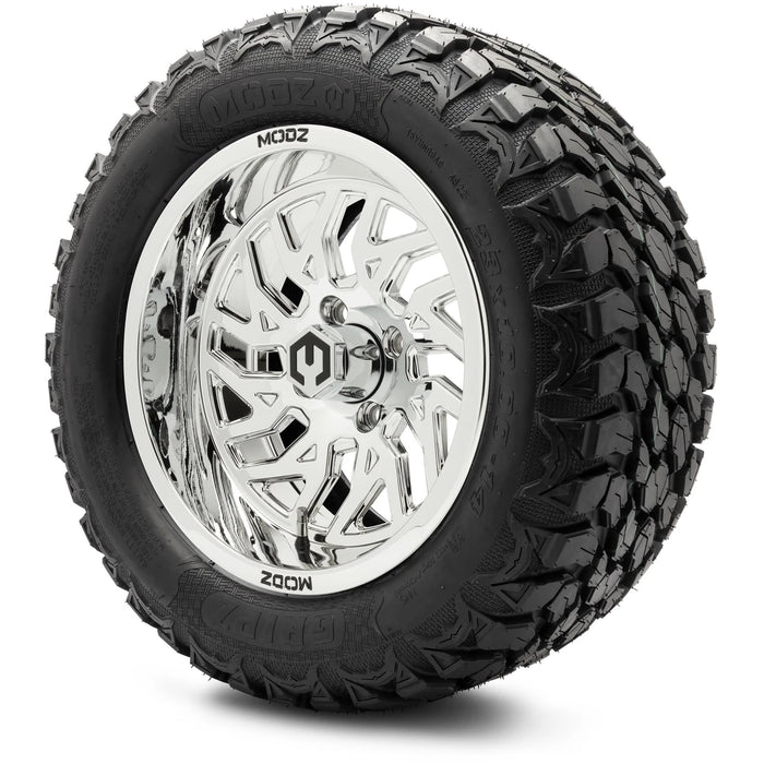 MODZ 14" Carnage Chrome Wheels & Off-Road Tires Combo
