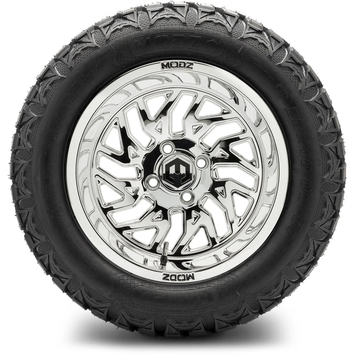 MODZ 14" Carnage Chrome Wheels & Off-Road Tires Combo