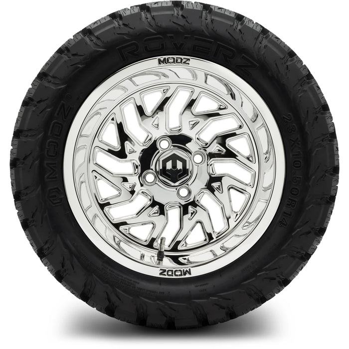 MODZ 14" Carnage Chrome Wheels & Off-Road Tires Combo
