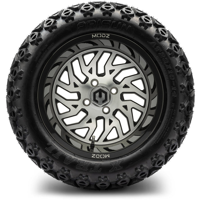 MODZ 14' Carnage Machined Black - Tire and Wheel Combo