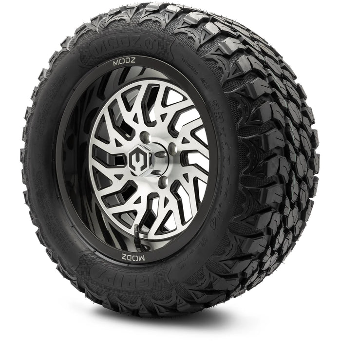 MODZ 14" Carnage Machined Black Wheels & Off-Road Tires Combo