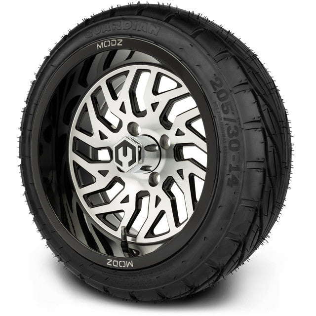 MODZ 14' Carnage Machined Black - Tire and Wheel Combo
