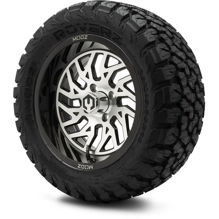 MODZ 14" Carnage Machined Black Wheels & Off-Road Tires Combo