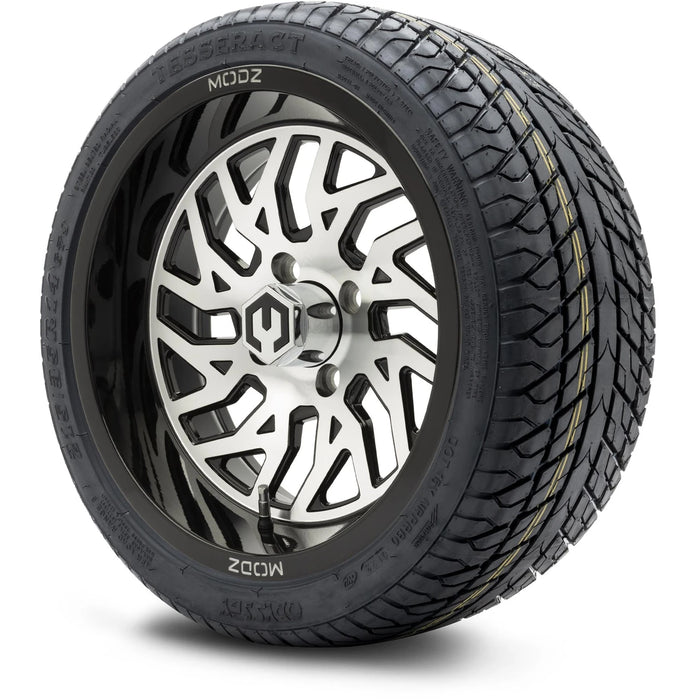 MODZ 14" Carnage Machined Black Wheels & Street Tires Combo