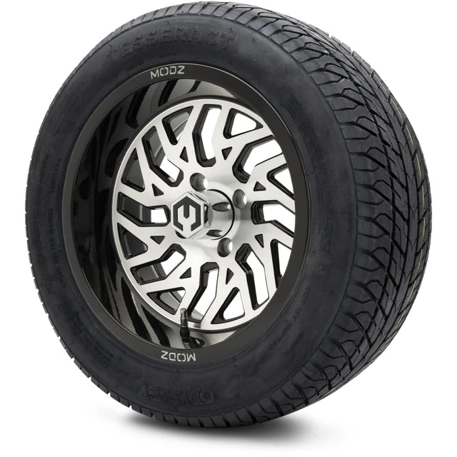 MODZ 14" Carnage Machined Black Wheels & Street Tires Combo