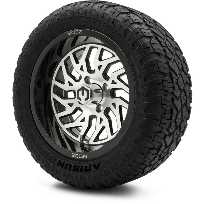 MODZ 14" Carnage Machined Black Wheels & Off-Road Tires Combo