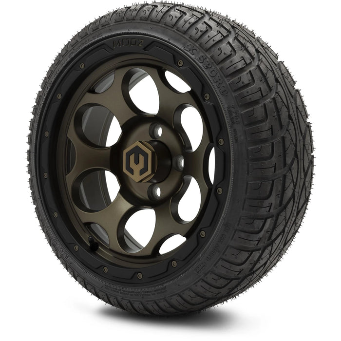 MODZ 14" Militia Bronze Wheels & Street Tires Combo