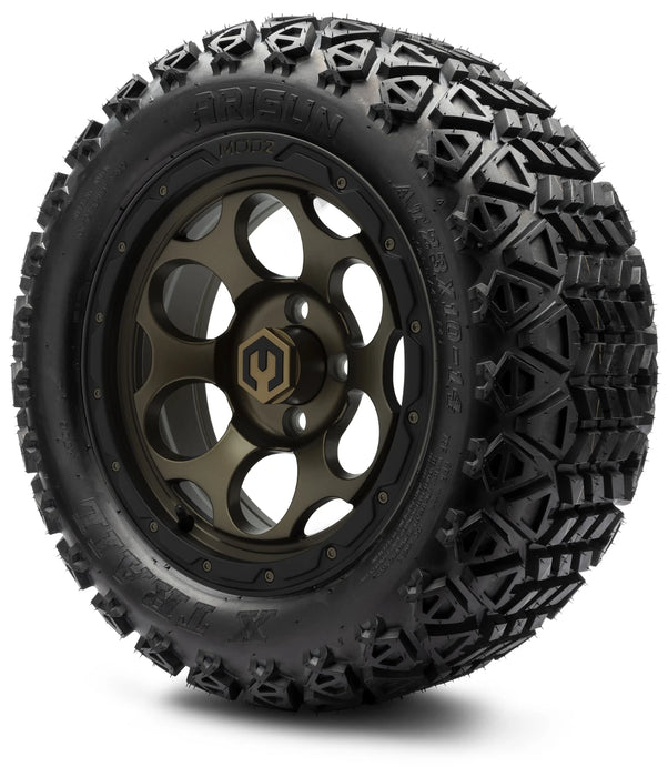 MODZ 14" Militia Bronze Wheels & Off-Road Tires Combo