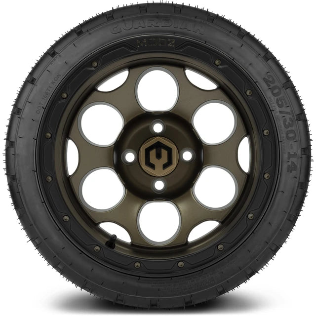 MODZ 14" Militia Bronze Wheels & Street Tires Combo