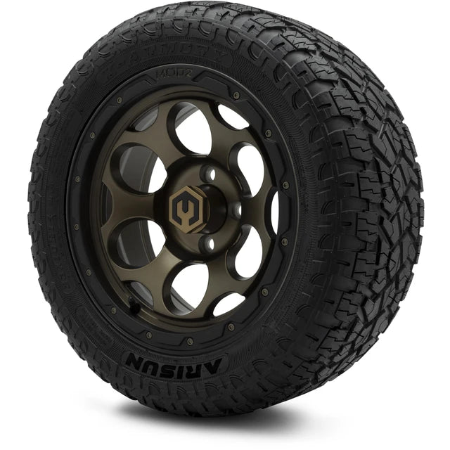 MODZ 14" Militia Bronze Wheels & Off-Road Tires Combo