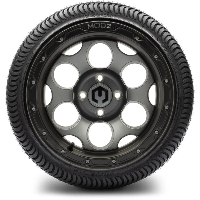 MODZ 14" Militia Gunmetal Wheels & Street Tires Combo