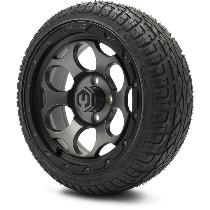 MODZ 14" Militia Gunmetal Wheels & Street Tires Combo