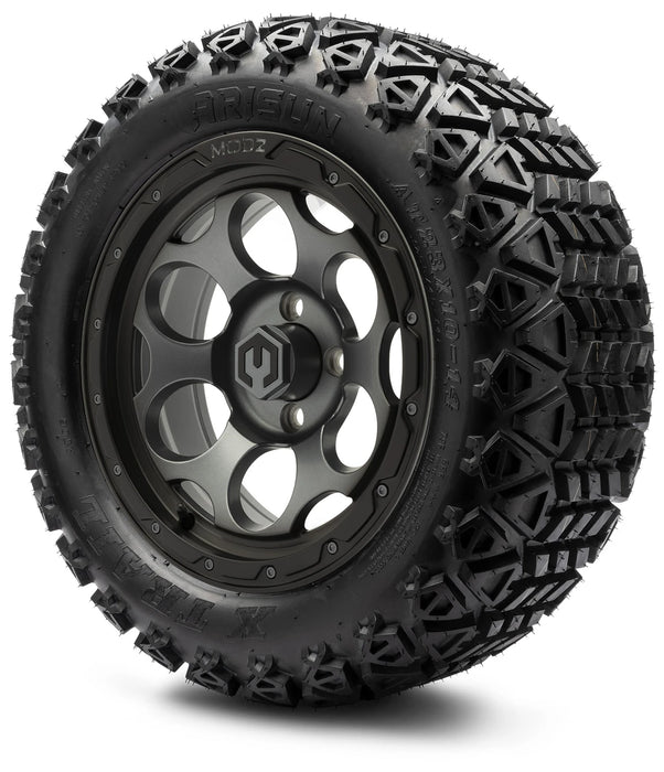 MODZ 14" Militia Gunmetal Wheels & Off-Road Tires Combo