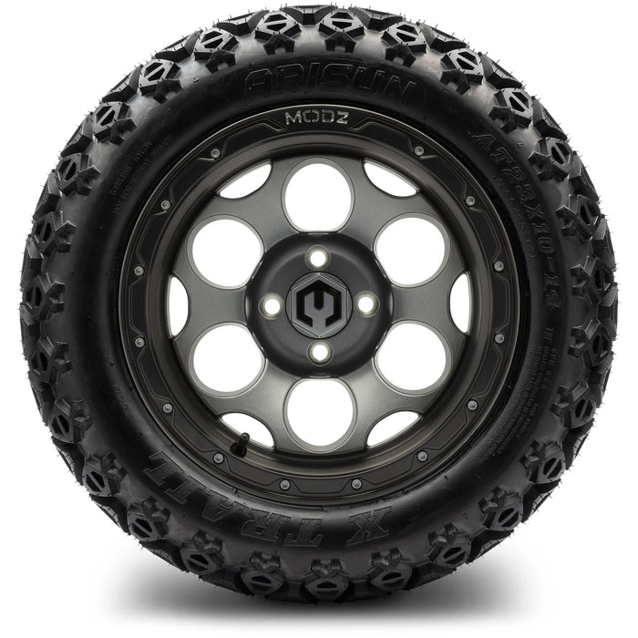 MODZ 14" Militia Gunmetal Wheels & Off-Road Tires Combo