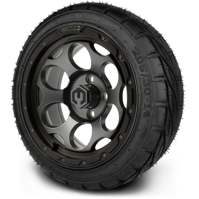 MODZ 14" Militia Gunmetal Wheels & Street Tires Combo
