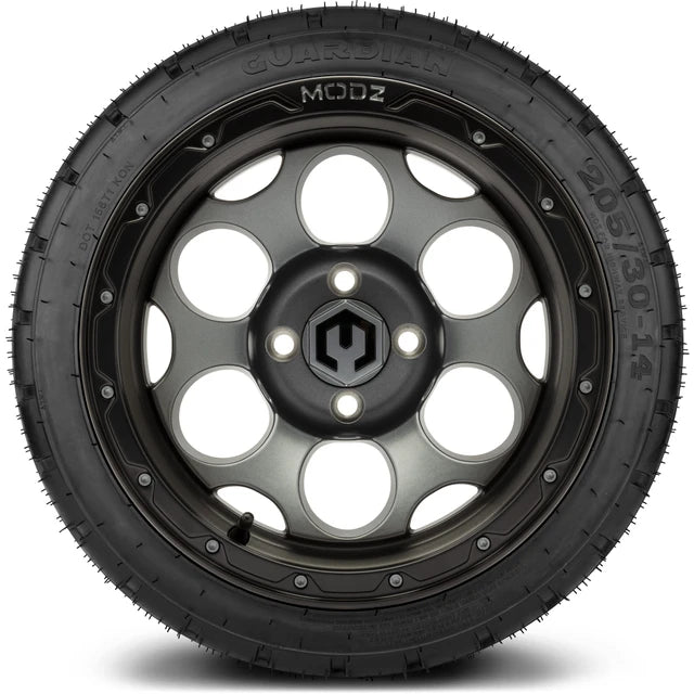 MODZ 14" Militia Gunmetal Wheels & Street Tires Combo