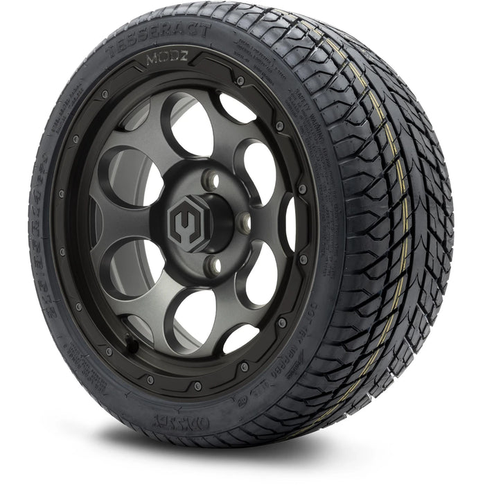 MODZ 14" Militia Gunmetal Wheels & Street Tires Combo