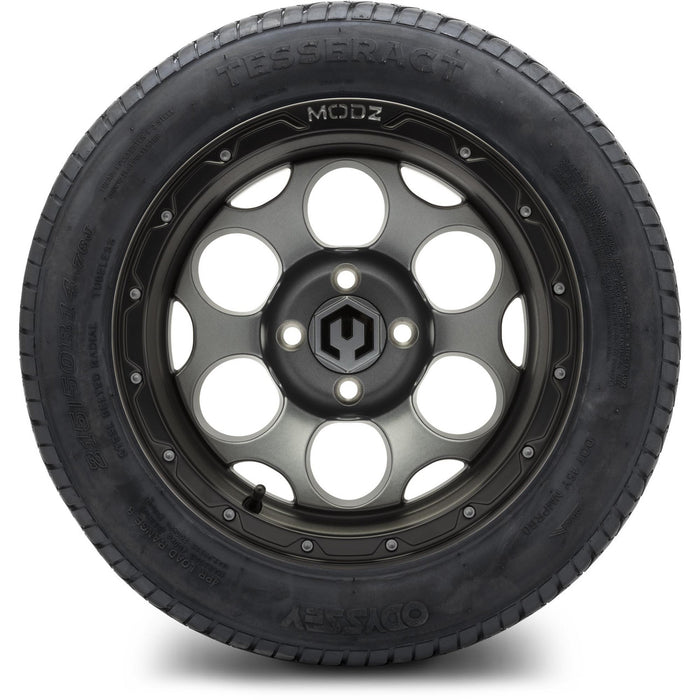 MODZ 14" Militia Gunmetal Wheels & Street Tires Combo