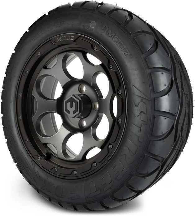 MODZ 14" Militia Gunmetal Wheels & Street Tires Combo
