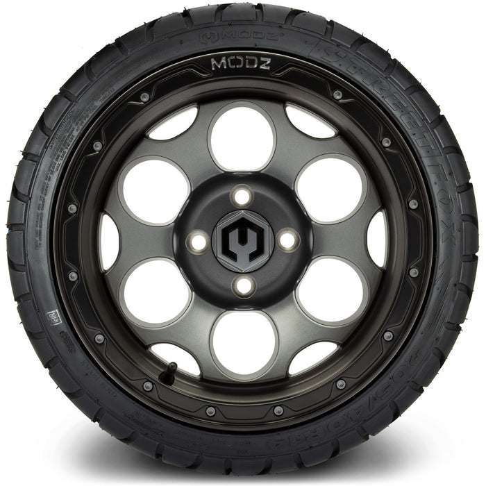 MODZ 14" Militia Gunmetal Wheels & Street Tires Combo