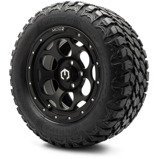 MODZ 14" Militia Matte Black Wheels & Off-Road Tires Combo