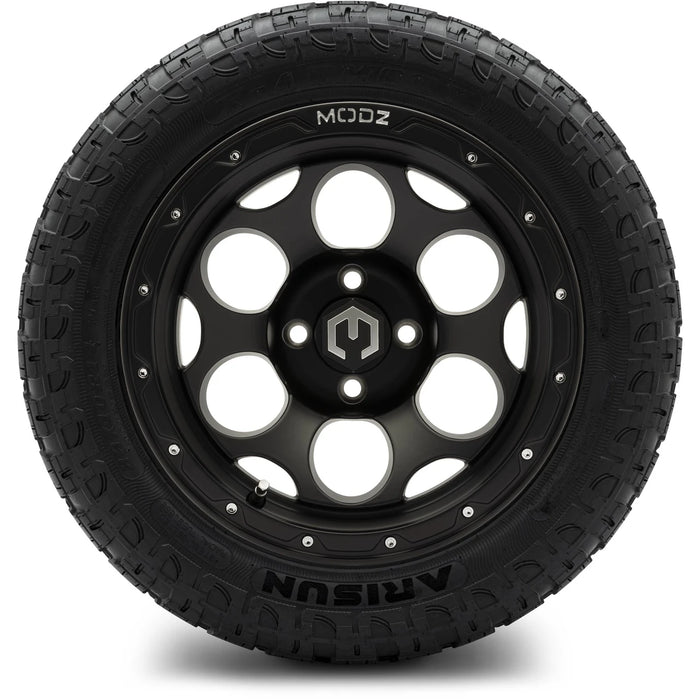 MODZ 14" Militia Matte Black Wheels & Off-Road Tires Combo