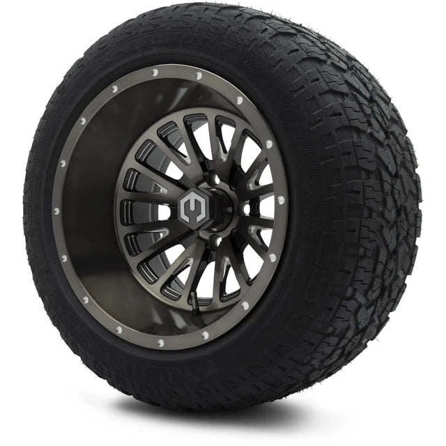 MODZ 14" Assassin Brushed Gunmetal with Ball Mill Wheels & Off-Road Tires Combo