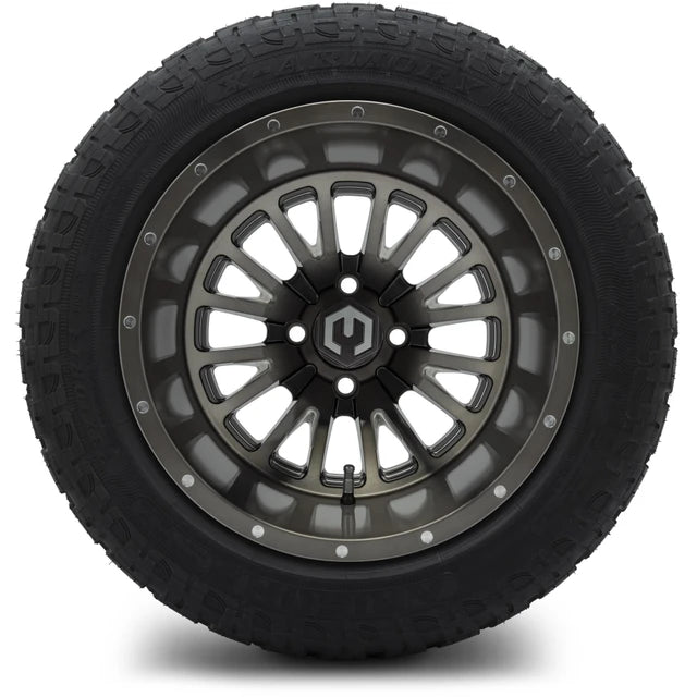MODZ 14" Assassin Brushed Gunmetal with Ball Mill Wheels & Off-Road Tires Combo