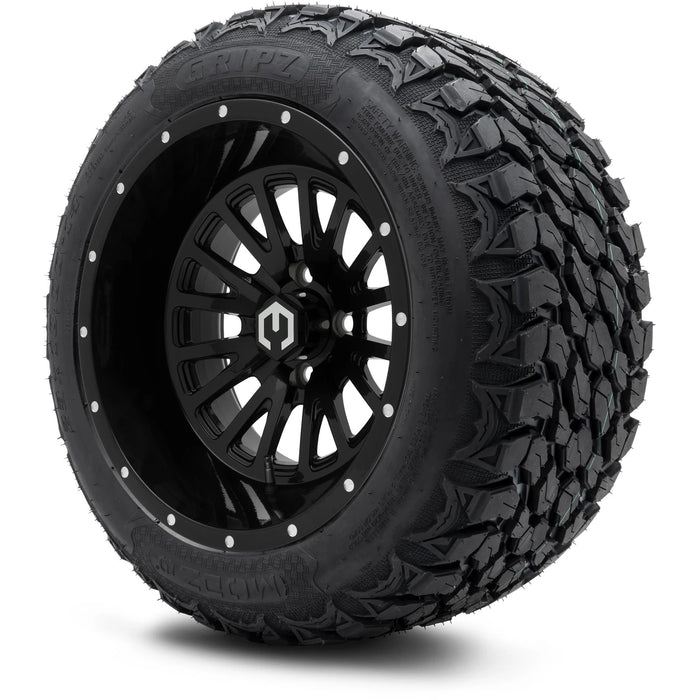 MODZ 14" Assassin Glossy Black Wheels & Off-Road Tires Combo