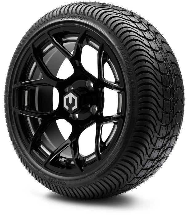 MODZ 14" Renegade Glossy Black with Ball Mill Wheels & Street Tires Combo