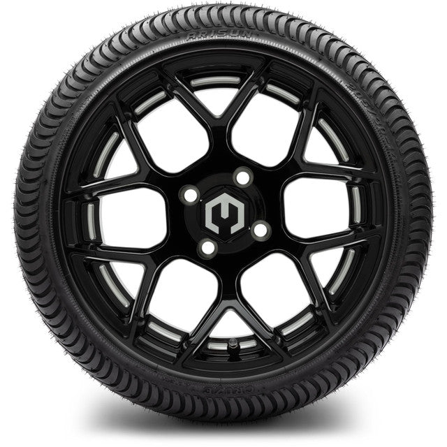 MODZ 14' Renegade Glossy Black - Tire and Wheel Combo
