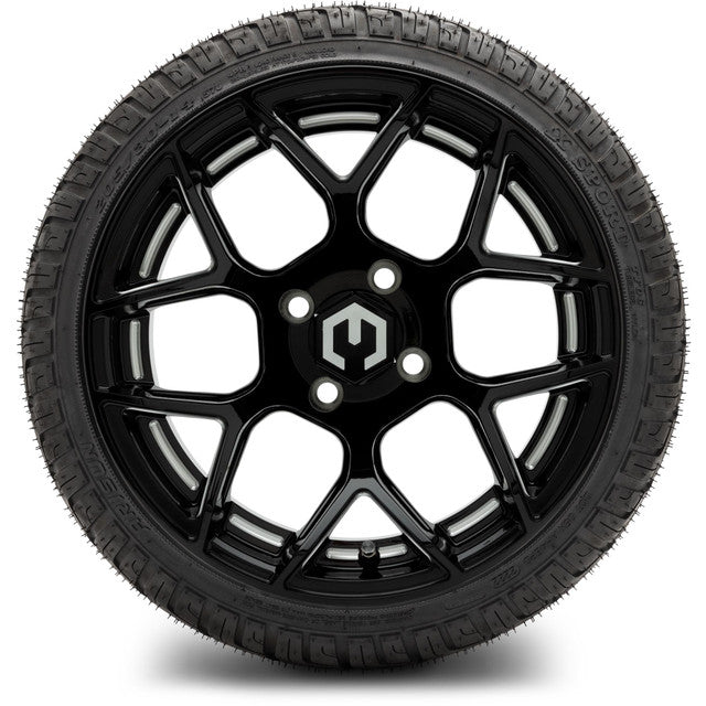 MODZ 14' Renegade Glossy Black - Tire and Wheel Combo