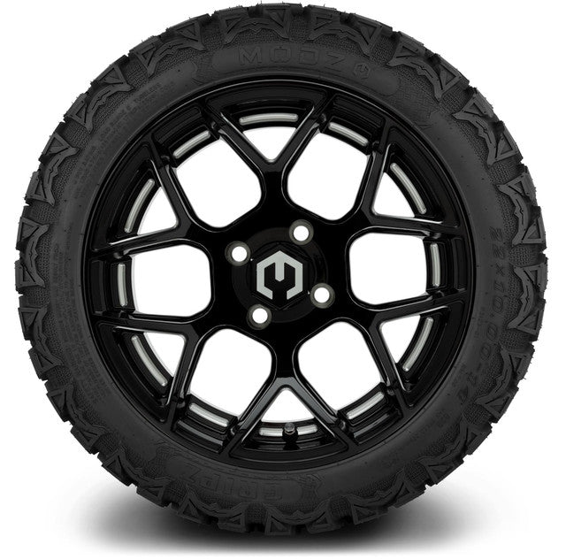 MODZ 14' Renegade Glossy Black - Tire and Wheel Combo