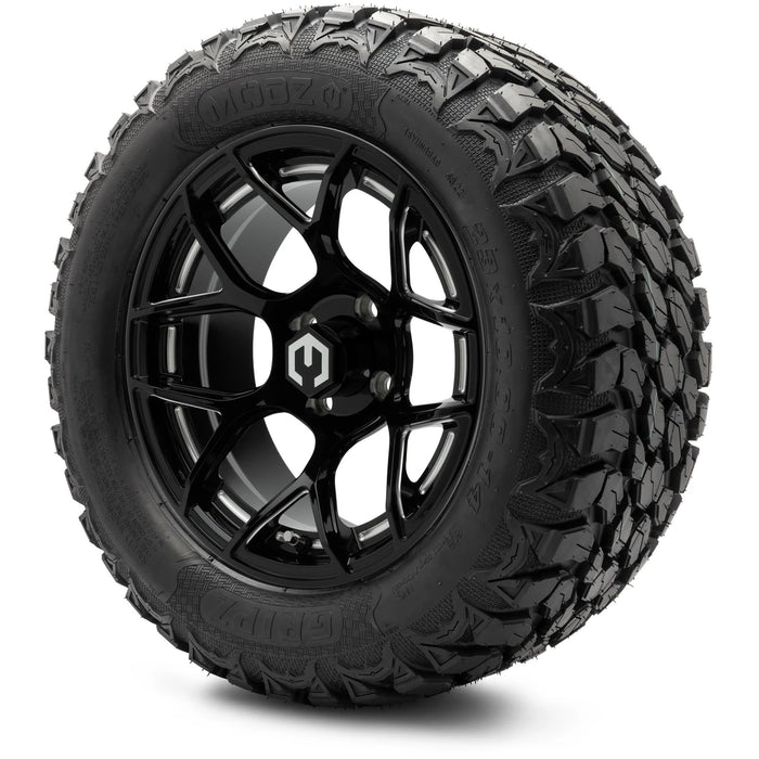 MODZ 14" Renegade Glossy Black with Ball Mill Wheels & Off-Road Tires Combo