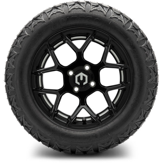MODZ 14' Renegade Glossy Black - Tire and Wheel Combo