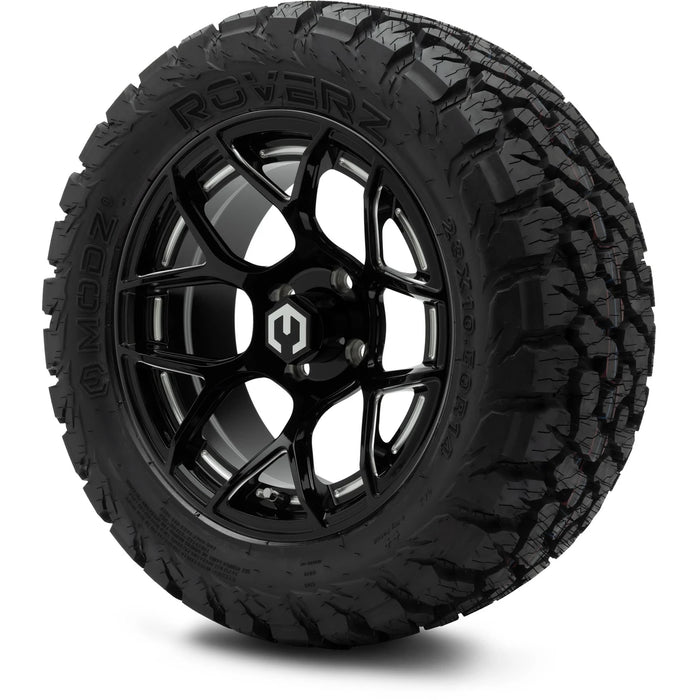 MODZ 14" Renegade Glossy Black with Ball Mill Wheels & Off-Road Tires Combo