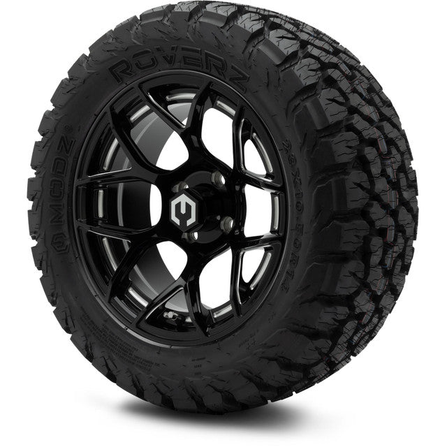 MODZ 14' Renegade Glossy Black - Tire and Wheel Combo
