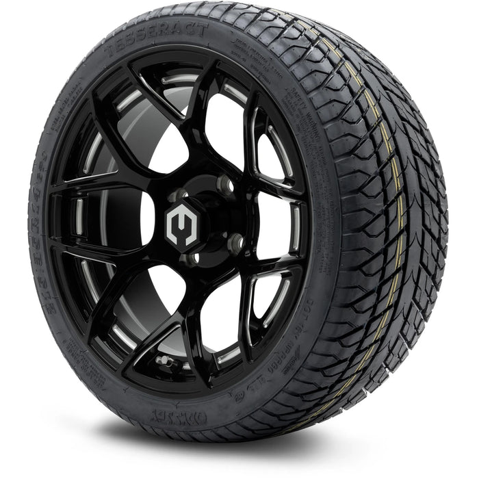 MODZ 14" Renegade Glossy Black with Ball Mill Wheels & Street Tires Combo