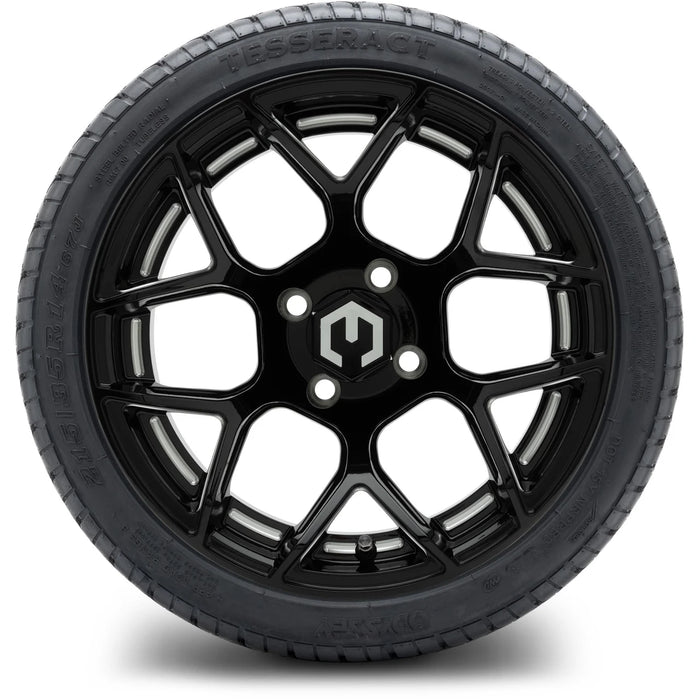MODZ 14" Renegade Glossy Black with Ball Mill Wheels & Street Tires Combo