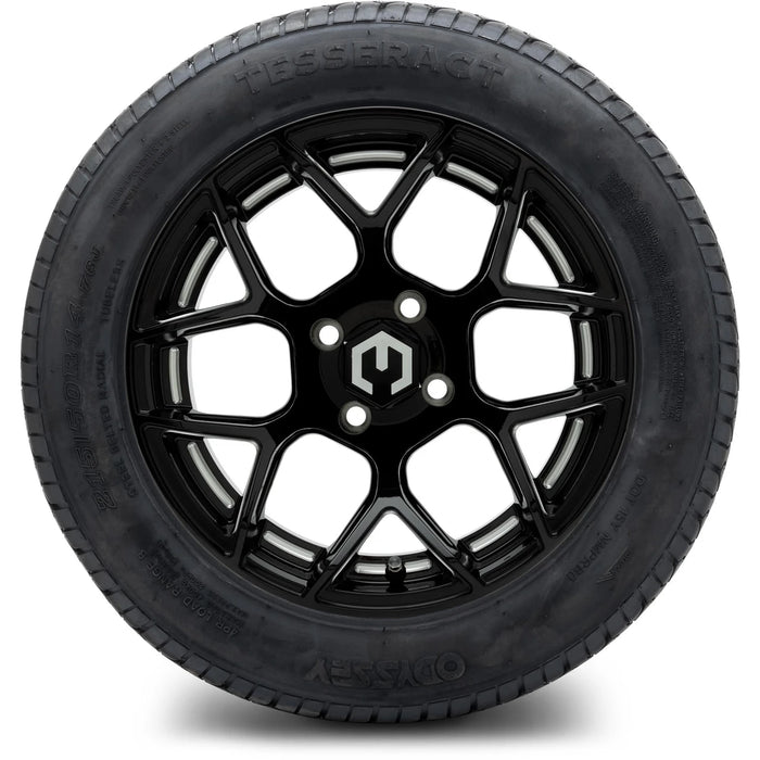 MODZ 14" Renegade Glossy Black with Ball Mill Wheels & Street Tires Combo
