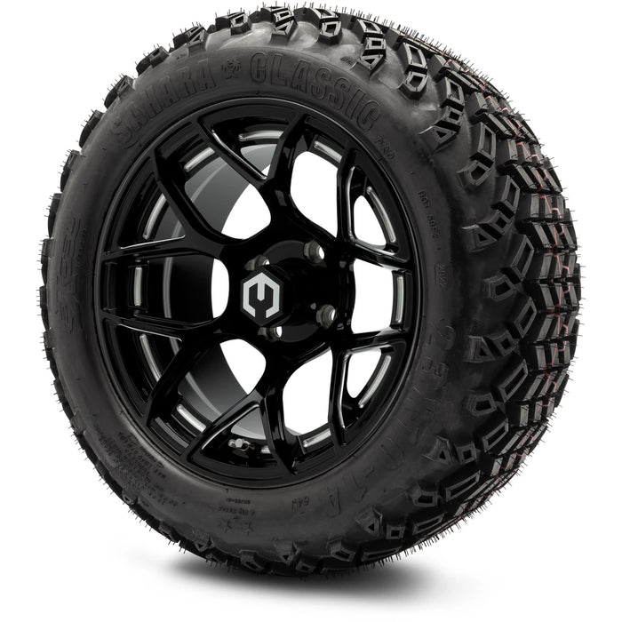 MODZ 14" Renegade Glossy Black with Ball Mill Wheels & Off-Road Tires Combo